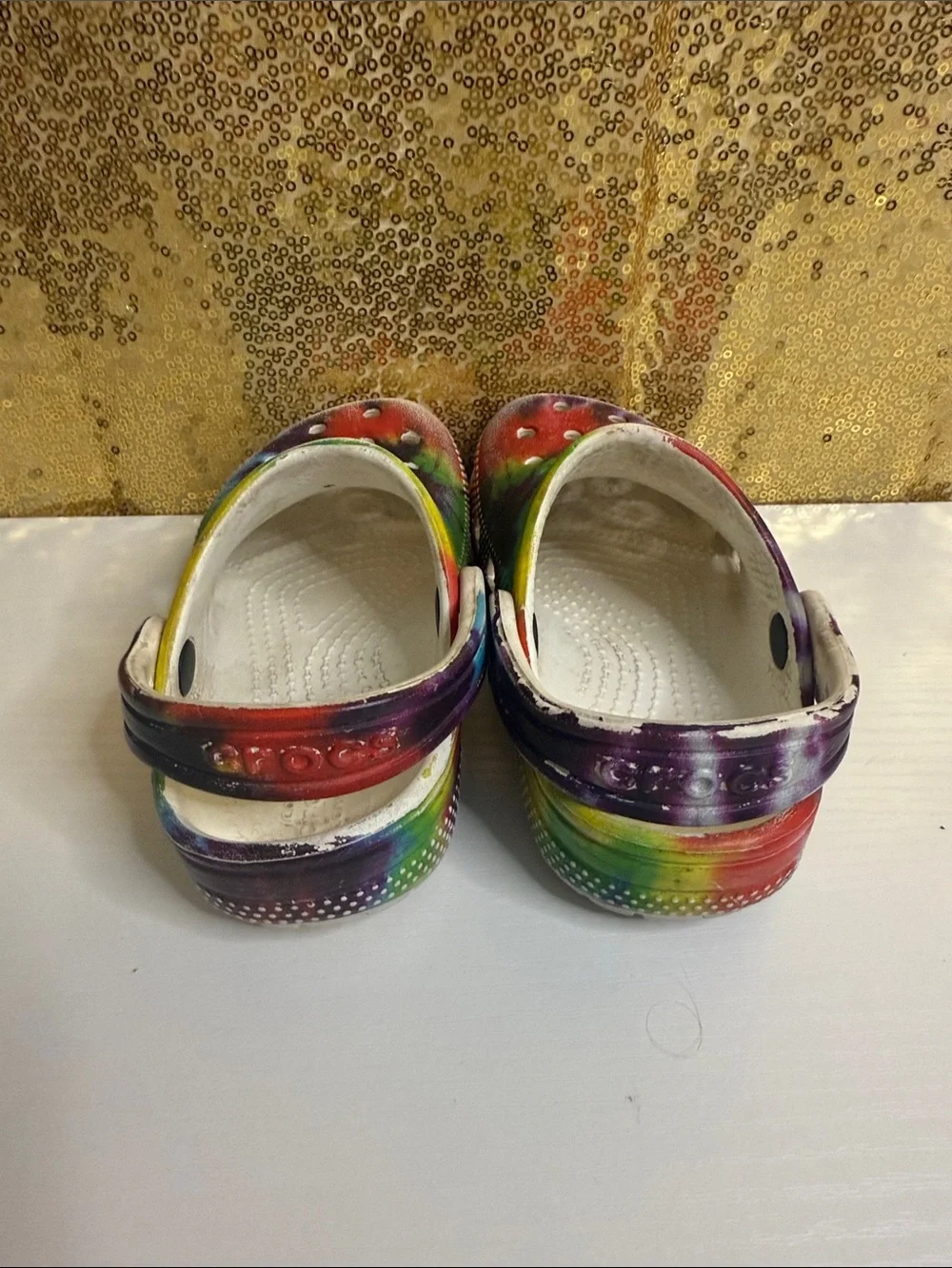 CROCS Kids Multicolor Tie-Dye Slip-On Clogs